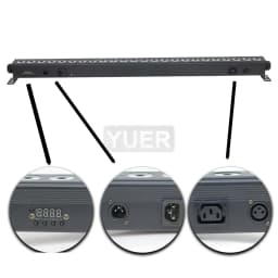 YUER DMX 24x4W LED RGBW 4IN1 Led Wall Wash Light Led Bar DMX Line Bar Wash Stage Light Party Wedding Events Lighting