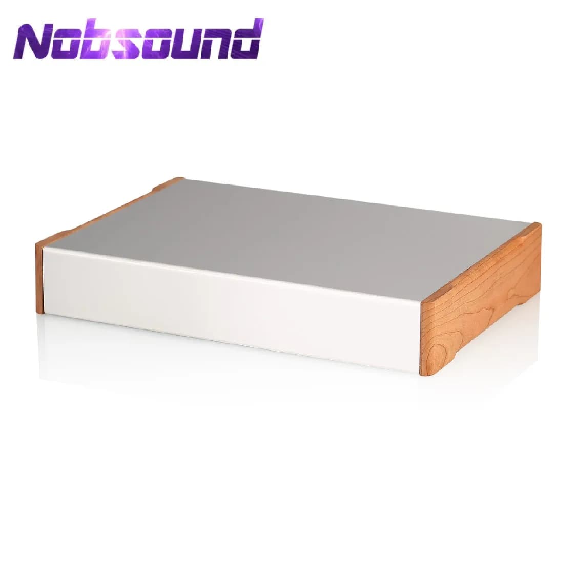 Nobsound Aluminum+Wooden Plate Chassis for DIY Tube Amplifier Housing Tube Amplifier Box