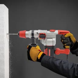 2200W Electric Rotary Demolition Hammer Drill Handheld Concrete Breaker Perforator Chisel Percussion Drill 0-930Rpm with 6 Bits