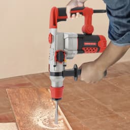 2200W Electric Rotary Demolition Hammer Drill Handheld Concrete Breaker Perforator Chisel Percussion Drill 0-930Rpm with 6 Bits