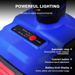 Cordless Reciprocating Saw with 1 Battery, Variable Speed, Cordless Sabre Saw, Electric Saw for Wood & Metal Cutting, LED Light