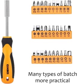 DEKO Ensemble d'outils de réparation à domicile de 100 pièces, trousse à outils de ménage général avec rangement