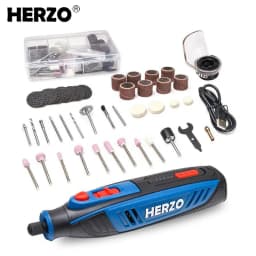 HERZO 4V Cordless Mini Drill Rotary Tool With 42pcs Grinding Accessories Set Engraving Pen MultifunctionHRT41V