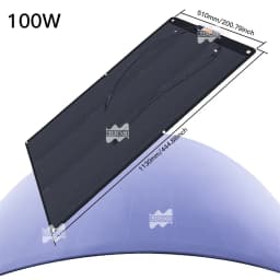 Mars Rock 100W Shingle Technology ETFE PET Semi Flexible Solar Panel PV Monocrystalline Solar Cell