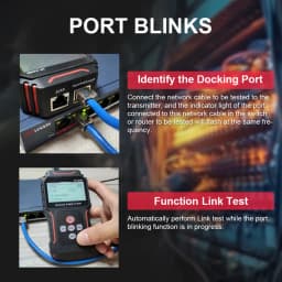 NOYAFA NF-8209S Network Cable Tester Cable Tracker LCD Display Poe Checker Cat5 Cat6 Measure Length Wiremap Tester Network Tools