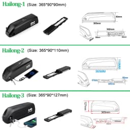 Hailong eBike Battery 36V 24.5Ah Bicycle Batteria With 18650 for 1000W 750W 350W Motor