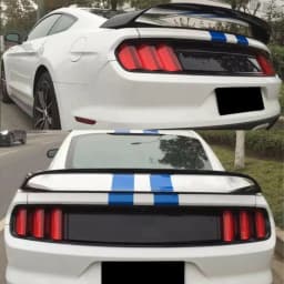 FOR 15-2022 FORD MUSTANG GT350/GT350R STYLE REAR TRUNK WING SPOILER CARBON LOOK