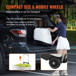 SucceBuy Tennis Ball Machine Automatic Portable Launcher Multi-Mode Drills 2+ Hours Play Rechargeable Battery App Remote Control
