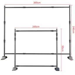 SH 2.4x3M Double-Crossbar Backdrop Background Stand Frame Support System For Photography Photo Studio Video Muslin Green Screen