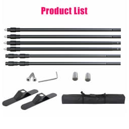 SH 2.4x3M Double-Crossbar Backdrop Background Stand Frame Support System For Photography Photo Studio Video Muslin Green Screen