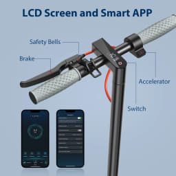 JUICEASE Smart APP Electric Scooter 8.5" Solid Tire 7.8/10.5AH Battery Foldable Electric Kick Scooter 15-35KM Max Range