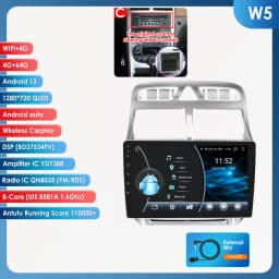 Wireless CarPlay Android Auto Car Radio For Peugeot 307 307CC 307SW 2002-2013 car intelligent systems AI Voice No 2 din 2din DVD