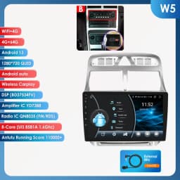 Wireless CarPlay Android Auto Car Radio For Peugeot 307 307CC 307SW 2002-2013 car intelligent systems AI Voice No 2 din 2din DVD