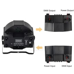 SHEHDS 1pcs LED RGBWA+UV 6IN1 7x18W Par Lighting Mobile Plug for DJ Club Atmosphere Audience Wedding Dance