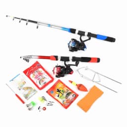 fishing accessories Fishing Pole Combo Set 2.1m Portable Telescopic Fishing Rod and Reel Complete Kit fishing rod and reel combo