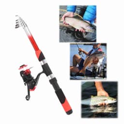 fishing accessories Fishing Pole Combo Set 2.1m Portable Telescopic Fishing Rod and Reel Complete Kit fishing rod and reel combo