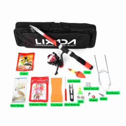 fishing accessories Fishing Pole Combo Set 2.1m Portable Telescopic Fishing Rod and Reel Complete Kit fishing rod and reel combo