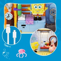 SpongeBob Buildings Blocks with 4 Figuren,Pineapple House Modular Building Sets for Adults Boys Kids Gift (1284 PCS)
