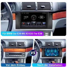 ESSGOO 9" 6+128G Android 13 Wireless Carplay Android Auto Car Radio GPS Navigation For BMW 5er E39 7er E38 BT FM RDS WIFI 4G DSP