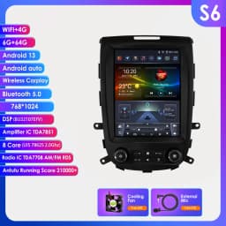 Hizpo For Tesla Style 8Core Car Radio For Hyundai Santa Fe 2 2006-2012 Multimidia Player Navigation GPS 2din Head Unit Carplay