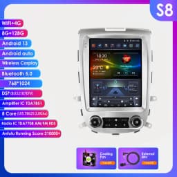 Hizpo For Tesla Style 8Core Car Radio For Hyundai Santa Fe 2 2006-2012 Multimidia Player Navigation GPS 2din Head Unit Carplay