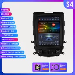 Hizpo For Tesla Style 8Core Car Radio For Hyundai Santa Fe 2 2006-2012 Multimidia Player Navigation GPS 2din Head Unit Carplay