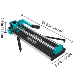 SucceBuy 24 Inch Manual Tile Cutter Double Rails, Professional Tile Cutter with Alloy Cutting Wheel for Porcelain Ceramic Tiles
