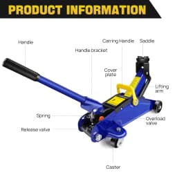 BRIEFNESS low profile trolley jack Emergency tool for tyre repair changing tyres in vans and garages