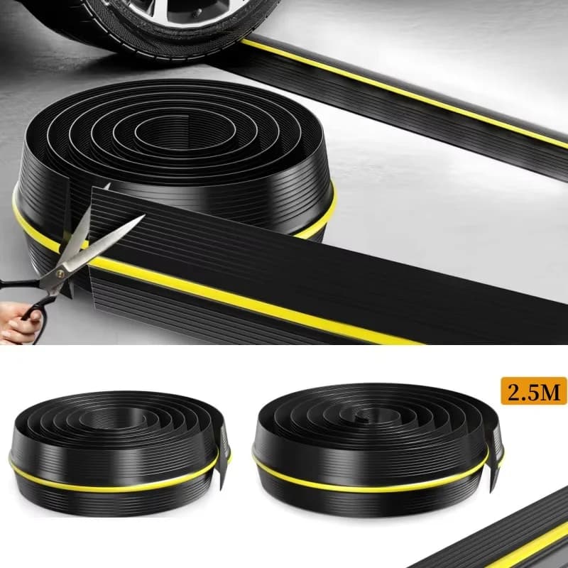 2.5M Garage Door Seal Garage Door Floor Rubber Waterproof Strip Rolling Shutter Door Garage Water Dust Blocking Gap Sealing Strip