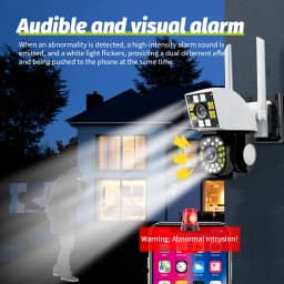 Neye 4K 8MP PTZ WiFi Security Camera Dual Lens Binocular Outdoor IP Camera AI Motion Detection CCTV Audio Dual Lens Camera