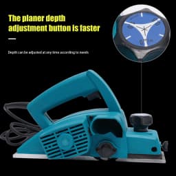 Portable Hand Electric Woodworking Planer 800W Adjustable Cutting Depth Planer with Lock Switch