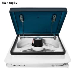 HWHONGRV RV Vent Fan With LED Light,RV Roof Vent Fan 5-Speed-Reversible,RV Bathroom Vent Fan DC 12V for Trailer, Camper, Van
