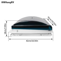 HWHONGRV RV Vent Fan With LED Light,RV Roof Vent Fan 5-Speed-Reversible,RV Bathroom Vent Fan DC 12V for Trailer, Camper, Van
