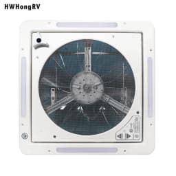 HWHONGRV RV Vent Fan With LED Light,RV Roof Vent Fan 5-Speed-Reversible,RV Bathroom Vent Fan DC 12V for Trailer, Camper, Van