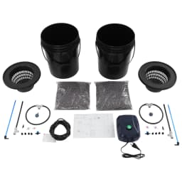 2Pcs Hydroponic System Grow Kit 5 Gallon Deep-water Culture Mechanism with Air Pump Soilless Cultivation for Flowers Vegetables