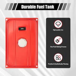 5 Gallon Generator Fuel Tank Universal Generator Fuel Tank Filter Cap Replacement with Fuel Petcock, Gas Oil Fuel Tank