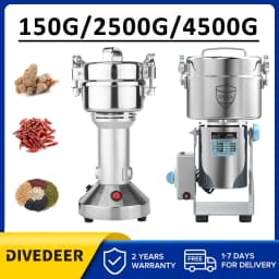 DIVEDEER 150~4500g Electric Grains Spices Hebals Coffee Dry Food Grinder Mill Grinding Machine Gristmill Flour Powder Crusher