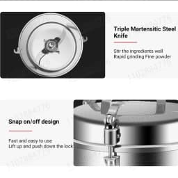 DIVEDEER 150~4500g Electric Grains Spices Hebals Coffee Dry Food Grinder Mill Grinding Machine Gristmill Flour Powder Crusher