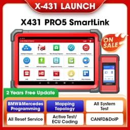 LAUNCH X-431 PRO5 SmartLink Car Diagnostic Tools J2534 Programming Auto OBD2 Scanner Diagnosis Automotive 2 Years Free Update