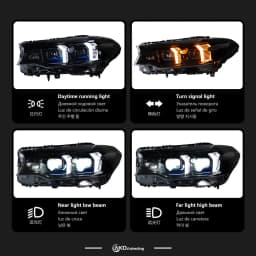 AKD LED Car Lights for BMW 5 Series G30 2017-2020 G31 525i 530i 535i G38 Headlight Projector Lens Head Lamp DRL Signal Auto Accessories