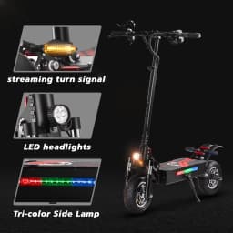 Boyueda Q7Pro Electric Scooter for Adults with Dual Motors and a 52V 19Ah Battery, featuring quiet 10-inch tires—ideal for daily commuting.