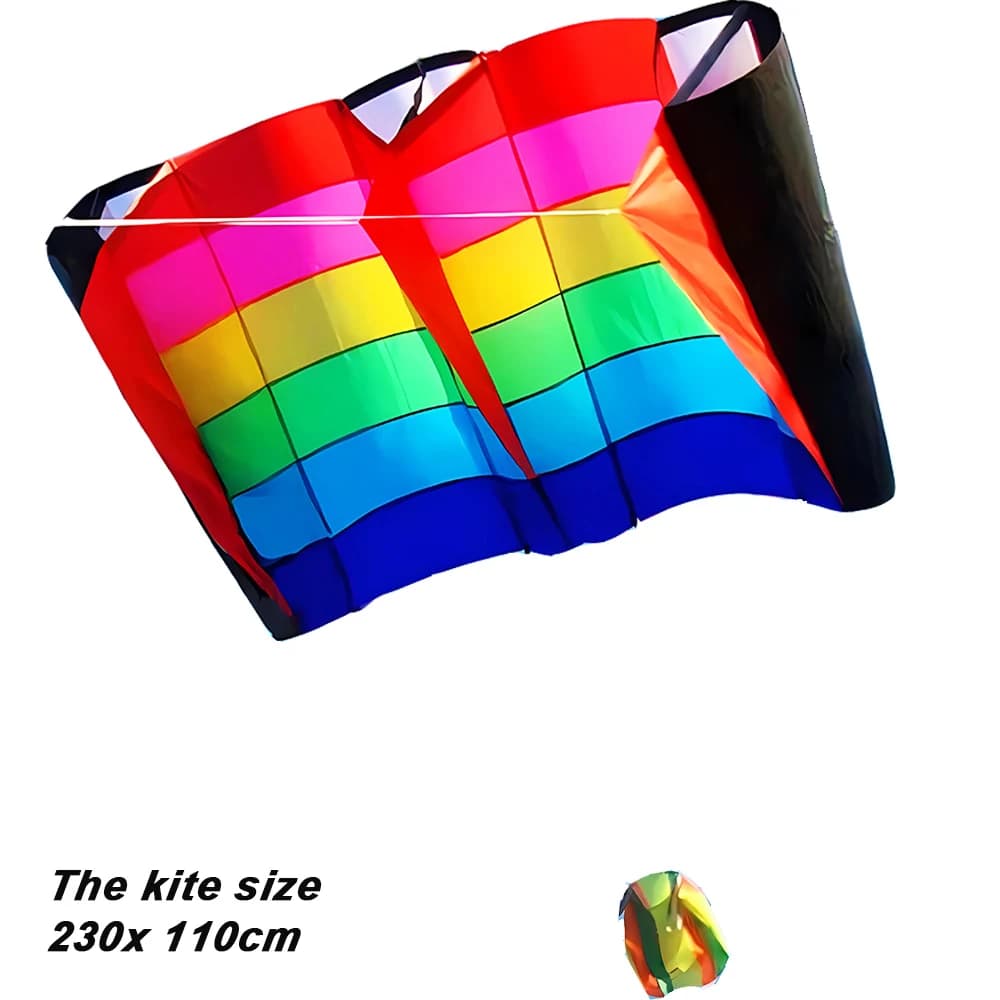 Outdoor Fun Sports  Single Line Rainbow Kite  With Handle And String  Good Flying  Factory Outlet