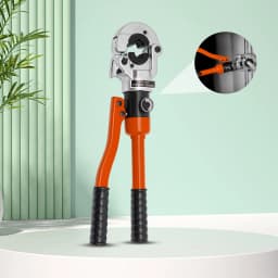 8T 360° Rotatable Head Hydraulic Copper Pipe Crimping Tool Pliers CW-1632 V Set -5 dies -12, 15, 18, 22, 28