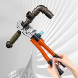 8T 360° Rotatable Head Hydraulic Copper Pipe Crimping Tool Pliers CW-1632 V Set -5 dies -12, 15, 18, 22, 28