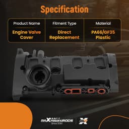 Engine Valve Cover w/ Gasket for Audi A3 Sportback 8PA 2.0 TFSI quattro 1984 147 200 Benzin 2004/09-2013/03