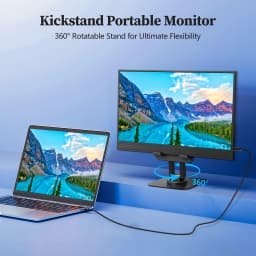 VEOUT 13.3inch Small Portable Monitor for Laptop, IPS 1080P USB HDMI Travel External Second Screen for Mac Phone PS5 Xbox Switch