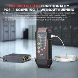NOYAFA NF-802 Network Cable Tester RJ11 RJ45 Cable Tracker LCD Display Poe Checker Multifunction Network Tools