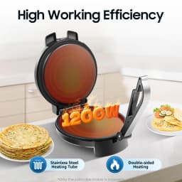 1200W Electric Toaster, Temperature Adjustable Roti Maker, Press Machine for Pancakes, Pan Cakes, Omelettes
