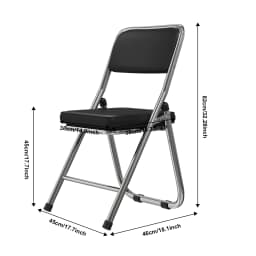 2 Piece Dining Chair, Conference Chair, Made of Comfortable PU Leather and Steel Frame, Sturdy Folding Chair