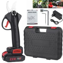 25mm Brush Motor Cordless Electric Pruner Pruning Shears Fruit Tree Bonsai Pruning Branches Cutter Power Tool Rechargeable